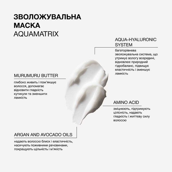 Зволожувальна маска для всіх типів волосся Aquamatrix triology, 330 г 1_03_039 фото