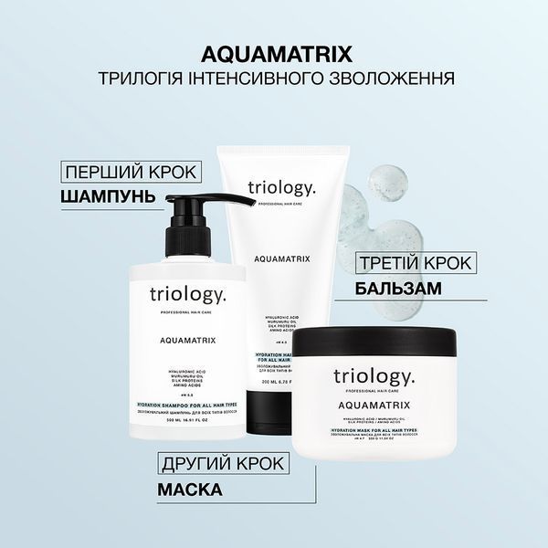 Зволожувальна маска для всіх типів волосся Aquamatrix triology, 330 г 1_03_039 фото
