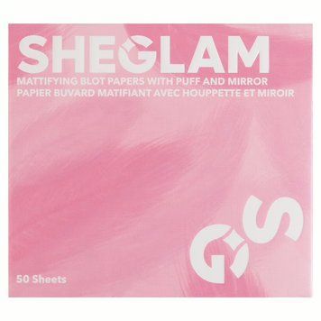 Матувальні серветки для обличчя з дзеркалом SHEGLAM Mattifying Blot Papers With Puff And Mirror 4_08_006 фото