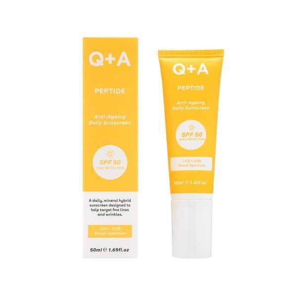 Антивіковий сонцезахисний крем для обличчя Q+A Peptide Anti-Ageing Daily Sunscreen 50ml 2_07_002 фото