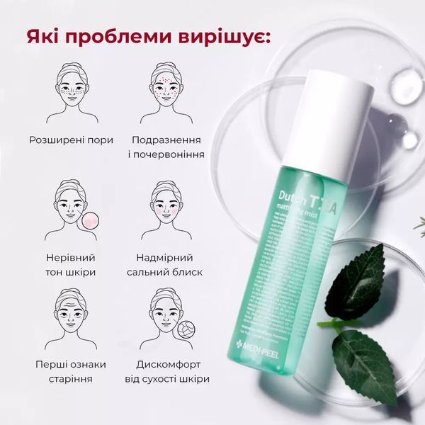 Тонер-міст матуючий з чайним деревом для обличчя MEDI-PEEL Dutch Tea Mattifying Mist 100ml 2_03_012 фото
